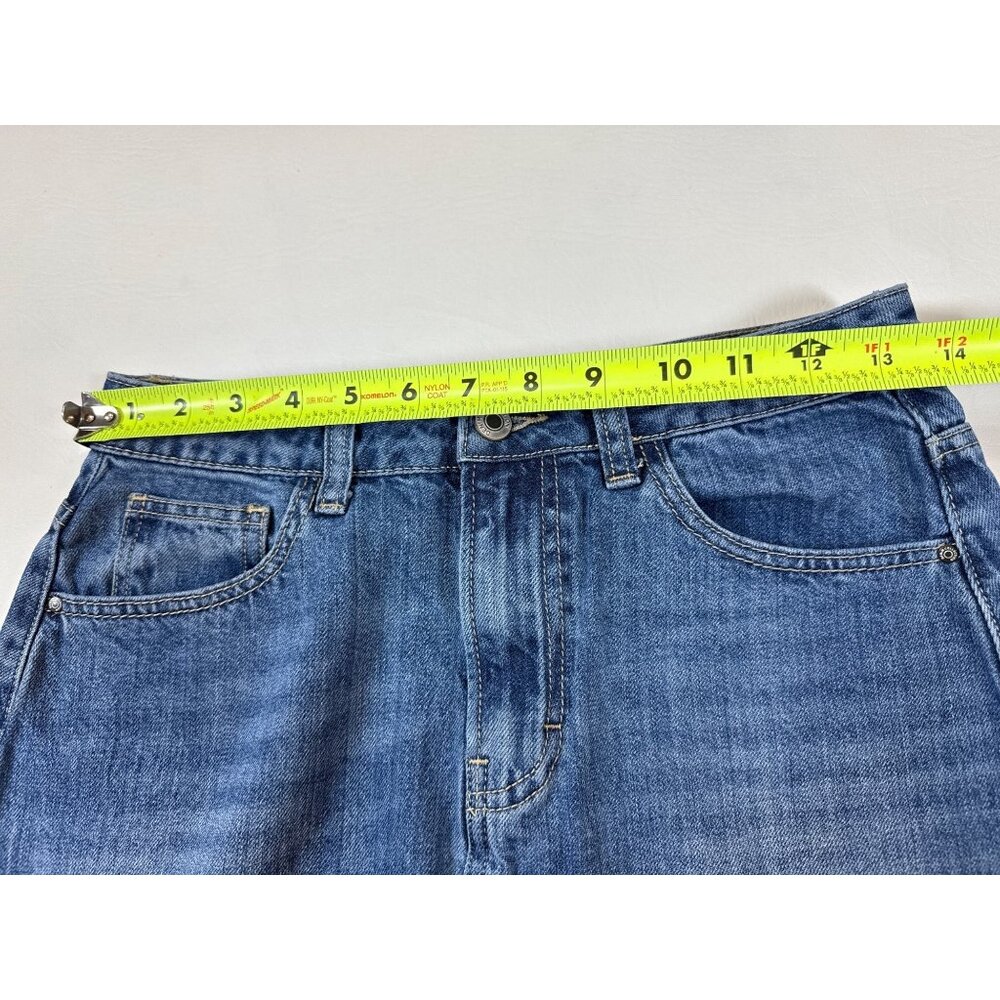 Denim Frayed Hem A-Line Skirt By TopFeeling Ladies Size M Blue (F321) - Picture 4 of 7